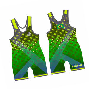 Sublimation de logo personnalisé Vêtements de sport imprimés Haltérophilie Combinaison de lutte pour jeunes - Product Image 4