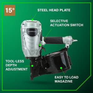 เครื่องยิงตะปูลมอเนกประสงค์สำหรับงานเฟอร์นิเจอร์ ก่อสร้าง พื้น โครงถัก หลังคา และงานติดตั้งพื้นระเบียง - Product Image 4