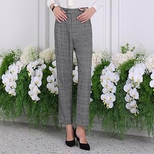 Pantalones Formales de Mujer, Corte Clásico, Ligeros, Cierre de Botones en la Cintura, Piernas Rectas de Alta Calidad - Product Image 1