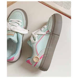 Baskets blanches tendance printemps-automne 2026 pour femme, style coréen, <span class=keywords><strong>plateforme</strong></span> polyvalente, chaussures de skate décontractées, en stock à l'étranger - Product Image 6