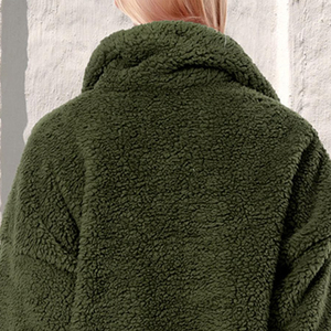 Produit le plus exigeant Veste Sherpa pour dames Veste Sherpa grande taille style vintage pour femmes à faible taux - Product Image 5