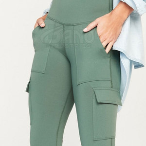 Recién llegado, mallas de entrenamiento hechas a medida de cintura alta para mujer, Material sólido para Yoga, estilo deportivo, el mejor precio con MOQ bajo - Product Image 4