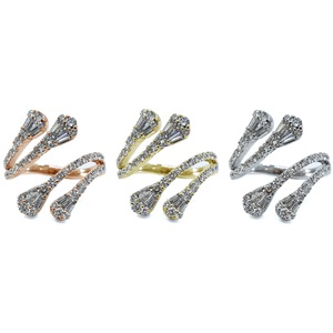 Meilleure fabrication de haute qualité 18K or blanc massif véritable diamant rond et bague en grappe baguette pour dames pour les mariages - Product Image 4