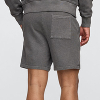 Short d'entraînement de gymnastique en molleton éponge française 100% coton pour hommes, entrejambe de 5 pouces, couleur unie, écologique, course d'été dans la rue.