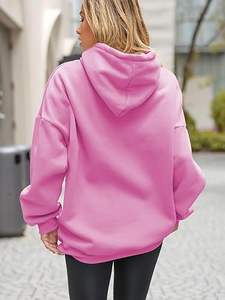 เสื้อมีฮู้ดพิมพ์ลายพัฟแบบยูนิเซ็กซ์เสื้อผ้าสตรีผ้าฟลีซทำจากโฟม3D ขนาดใหญ่ผลิตได้ตามต้องการ - Product Image 3