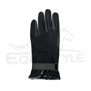 Gants d'équitation noirs pour l'hiver, avec sangle réglable, gants d'équitation à la mode, nouvelle collection, impression de texte personnalisée, gants d'équitation pour hommes - Product Image 2