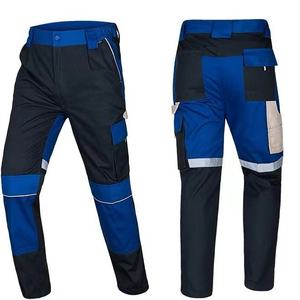 Men CE Certified Reflective Breathable <b>Work</b> <b>Pants</b> Polyester Needle Detection Safety Uniform High Visibility Protective <b>Black</b> - Product Image 5