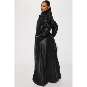 Abrigo largo de cuero genuino al por mayor para hombre, abrigo clásico, moderno y elegante para mujer, chaqueta impermeable - Product Image 4