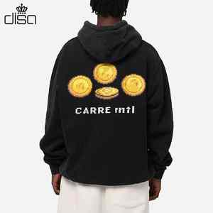 Vêtements à capuche en coton épais 450gsm personnalisés du fabricant pour hommes, logo imprimé surdimensionné, streetwear décontracté pour l'hiver, couleur unie - Product Image 5