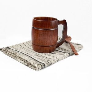 Jarra de cerveza ecológica hecha a mano con mango de madera, jarra de cerveza de madera al por mayor para el hogar y el restaurante, regalo de Navidad - Product Image 5