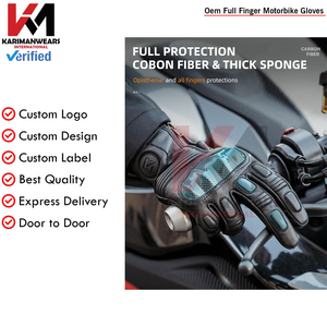 Gants de moto respirants en maille anti-transpiration avec protection des jointures, légers, à doigts complets, unisexes - Product Image 3