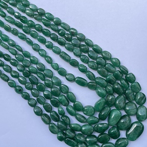 8mm 12MM 16mm Natural verde oscuro piedra Esmeralda suave Tumble Maniya cuentas hebras cadena a granel al por mayor nuevo Stock calidad caliente - Product Image 5