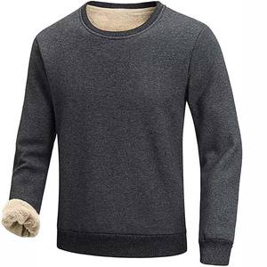 OEM personalizado para hombre sudadera logotipo personalizado cuello redondo impreso algodón polar llano básico de los hombres de invierno sudaderas de manga larga - Product Image 3