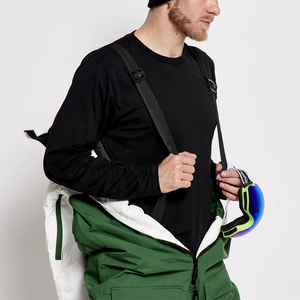 ชุดสกีแบบสั่งทำพิเศษ คุณภาพสูง กันน้ำ ดีไซน์สีเขียวขาว ป้องกันลม ชุดสโนว์บอร์ดแบบชิ้นเดียว มีซิป - Product Image 5