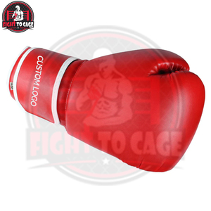 Guantes de Boxeo para Adultos, Color Rojo con Costillas Blancas, Nuevo Modelo, Venta Especial, Precio de Fábrica, Personalización Disponible - Product Image 5