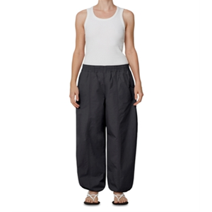 Pantaloni Sportivi Agolde Dakota in Popeline di Cotone, Neri, Vita Media, Gamba Larga, Tessuto Oxford Traspirante, Stile Casual per la Primavera, Taglia M - Product Image 4