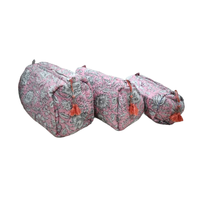 Trousse de toilette en coton matelassé Trousse de voyage indienne faite à la main pour petit moyen grand bloc imprimé éponge trousse de toilette