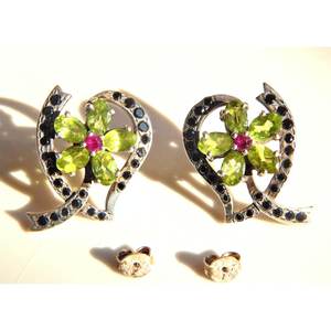 925เงินสเตอร์ลิงต่างหูเพทายเพอริโดธรรมชาติทำด้วยมือเครื่องประดับอัญมณีทันสมัยของขวัญที่สมบูรณ์แบบสำหรับเธอ - Product Image 4