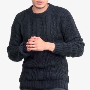 Pull en maille décontracté pour homme, coupe ample, 100% laine, streetwear, hiver 2025 - Product Image 6