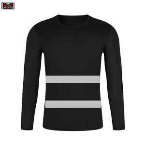 2024 chemise haute visibilité personnalisée à manches longues hommes 100% polyester respirant réfléchissant Polo Top produits - Product Image 6