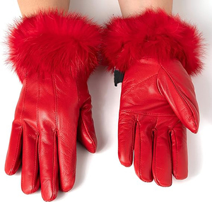 2026 nouveau élégant écran tactile tricoté doublure hiver en cuir véritable gants femmes et homme fabricant personnalisé hiver chaud gant - Product Image 4