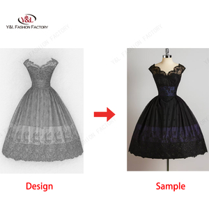 Elegante Abito <span class=keywords><strong>Midi</strong></span> <span class=keywords><strong>Verde</strong></span> Vintage per Donne con Decorazioni in Pizzo, Tessuto Ecologico e Stampa Digitale - Product Image 2