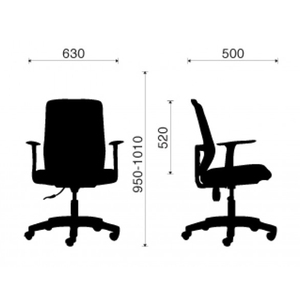 HOM1056-02 Gray Ergonomic Office <b>Chair</b> Minimalist Modern Adjustable Height Base Headrest Made Fabric Aluminium PU for - Product Image 2