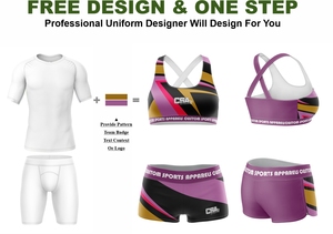 Soutien-gorge de sport en spandex avec impression par sublimation pour filles en cours d'exécution Vente à chaud Design et logo personnalisés Ensemble d'entraînement de fitness pour femmes - Product Image 2