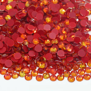 WHATSTONE Mocha Opal Deep Siam Color Crystal Flat Back Glass Rhinestones para diseño <span class=keywords><strong>de</strong></span> Bikini - Product Image 1