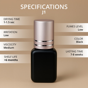 Colle à cils professionnelle pour extensions de cils, séchage rapide 1-1,5 seconde, emballage personnalisé, longue tenue, qualité supérieure - Product Image 2
