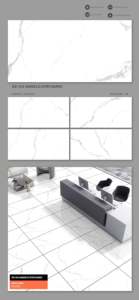 Azulejos de Porcelana Vitrificada Premium Statuario Satvario Blanco con Vetas Grises 600x1200mm, Azulejos de 24x48 Pulgadas, Pisos Vitrificados - Product Image 4