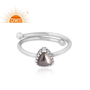 Anillo de piedras preciosas de pirita Natural de Plata de Ley 925, joyería personalizada para mujer, regalo para ella - Product Image 3