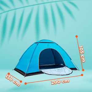 Tenda Estiva Super Leggera per 2 Persone, Una Camera da Letto, in Tessuto Oxford con Pali in Alluminio e Fibra di Vetro per Campeggio all'Aperto - Product Image 4