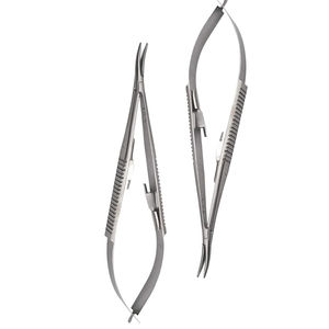 Portaagujas Castroviejo Profesional para Microcirugía, Curvo, de Acero Inoxidable, Pinzas para Atar Suturas, Juego de Instrumentos Reutilizables - Product Image 6