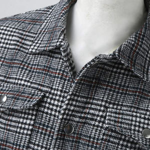2024 printemps automne mince Plaid manteau hommes vêtements décontracté manteau veste col rabattu simple boutonnage vêtements d'extérieur hommes vestes - Product Image 4