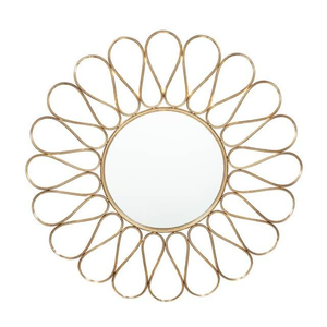 Espejo de pared moderno con diseño de flores para el hogar y la boda, espejo de pared de hierro y metal al mejor precio con forma personalizable - Product Image 3