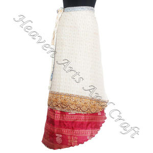 <b>Skirts</b> Reversible Vintage Silk Magic Wrap <b>Skirts</b> 38" <b>Women</b> Hobo Wrap Plus Size Vintage Silk Magic Wrap <b>Skirt</b> From Jaipur Indian - Product Image 1