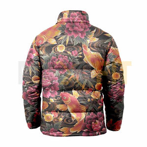 2025 alta calidad personalizada sublimación arte impresión Digital Animal piel Collage Puffer chaqueta acolchada - Product Image 4
