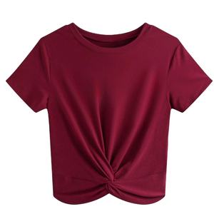 Diseño personalizado de alta calidad Sudaderas en blanco Fitness Mujeres Crop Top Gimnasio Camisetas de manga corta - Product Image 1