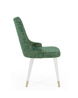 Chaise de salle à manger Hilton en velours noir, style italien moderne et luxueux, avec structure en fer et housse amovible, pour la maison, le bureau, la cuisine, l'appartement, l'école