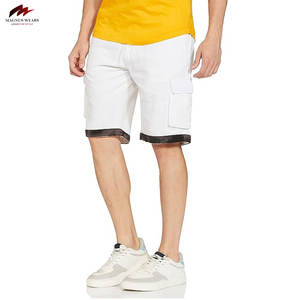 Shorts de gym de haute qualité en coton noir uni pour hommes, conception de logo personnalisé, vente en gros de shorts décontractés avec service OEM - Product Image 3