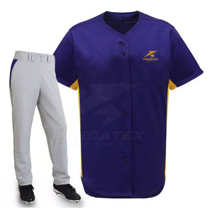 Uniformes de baseball personnalisés avec logo et taille sur mesure, respirants, 100% polyester, meilleur prix - Product Image 2