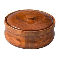 Bol de service jetable en bois naturel sculpté, classique, écologique, multi-usages, 18cmx7.5cm, fait main, AALIYAN IMPEX, vente de mariage