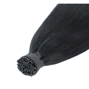 Extensiones de Cabello Humano Remy I-Tip, Ondas Profundas Sueltas, 8 Pulgadas, Negro Azabache, Pre-Adheridas con Microperlas - Product Image 3