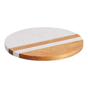 Mármol redondo con tabla de cortar de madera Utensilios de cocina de calidad superior Tabla de cortar queso Artículos para el hogar Cocina para proveedor mayorista - Product Image 1