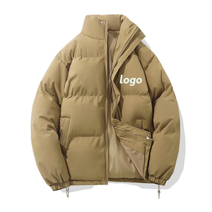 <b>Warm</b> Casual <b>Waterproof</b> Eco-Friendly Cotton Filled Hooded Street Wear Jacket Men Custom Logo Stand Collar Thick Winter Premium - Product Image 1