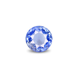 Saphir bleu 4,16 carats, facetté, bleu royal naturel, pierre précieuse non montée, calibrée, taille 10 mm, traitement thermique, hauteur 8 mm - Product Image 1