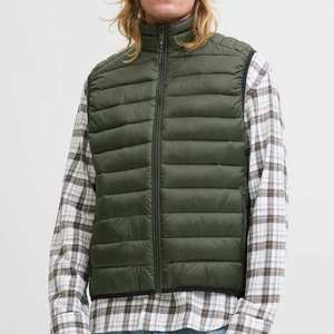 Gilet matelassé sans manches de haute qualité 2025, blouson rembourré entièrement zippé, modèles avec logo personnalisé, vente en gros - Product Image 2