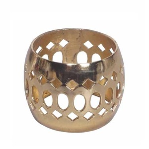 Anneaux de serviette en feuille de métal fabriqués à la main pour table à manger stockés pour les occasions de fête caractéristique décorative - Product Image 4