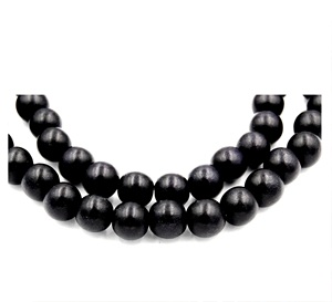 Cuentas de madera negra 6mm 8mm 10mm Cuentas de madera de colores personalizadas en forma y tamaño Entrega rápida desde la India - Product Image 1